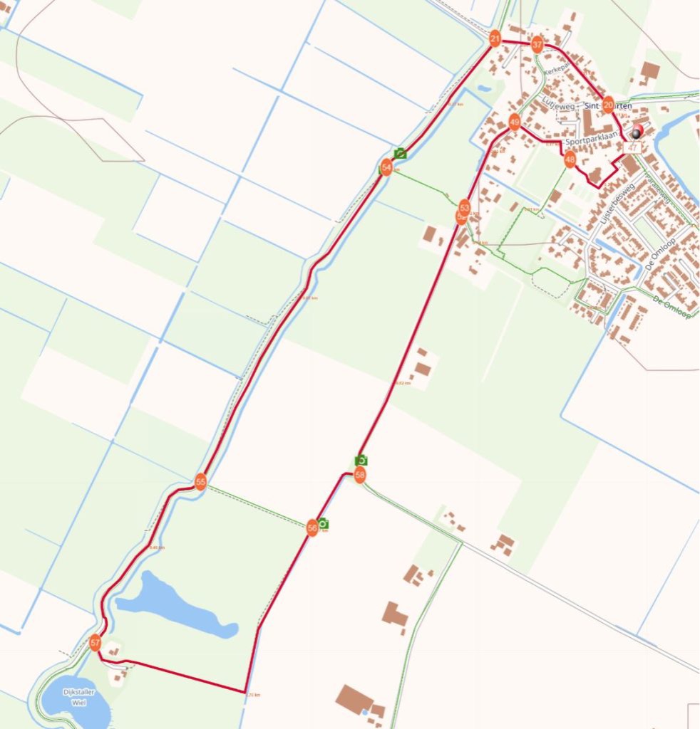 Zorgwol Rode Route Kaart